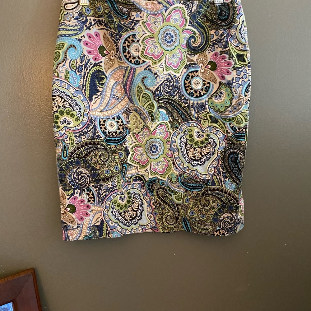 Paisley Print Skirt - Multicolor Talbots